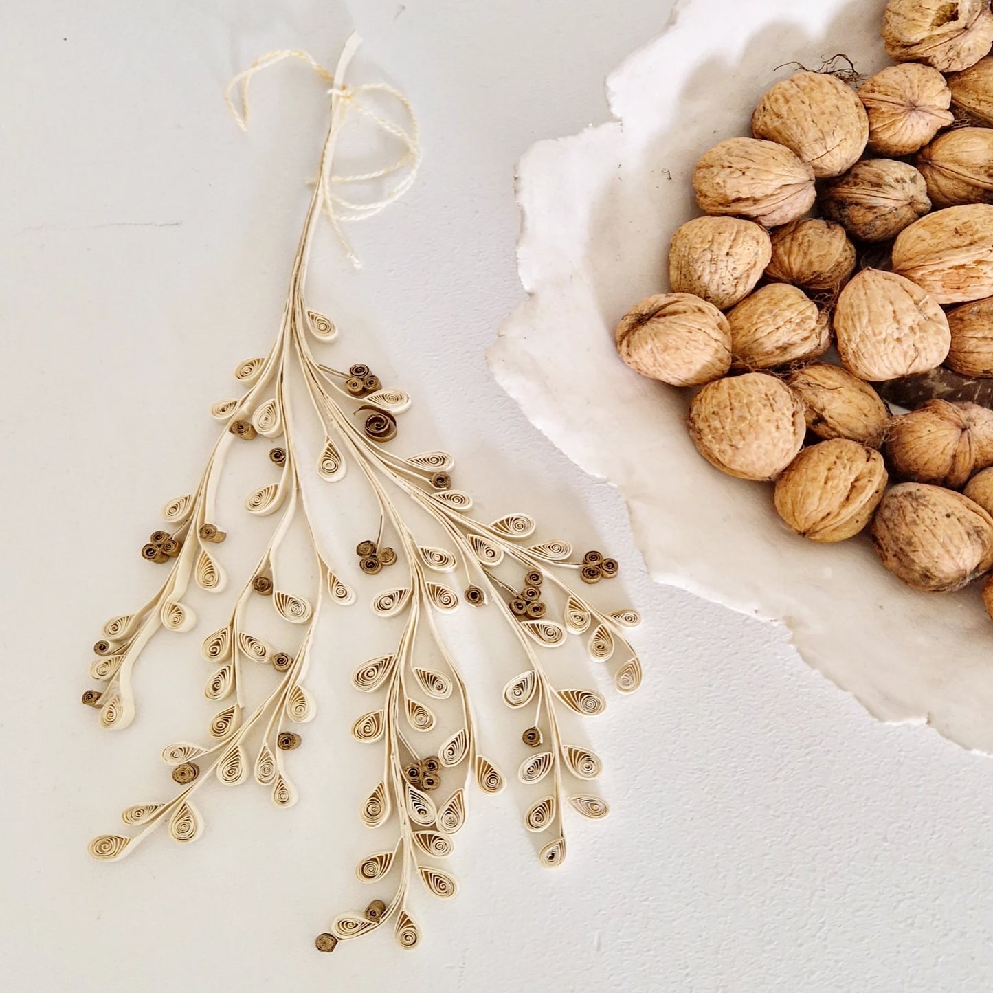 Mistletoe ornament ANNA NERA Natural/Gold