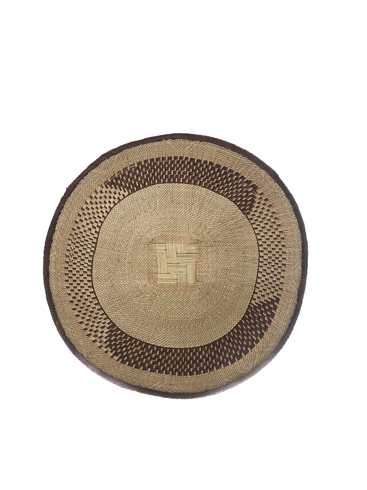 Tonga Basket Naturel / Bruin Large uit Binga Zimbabwe