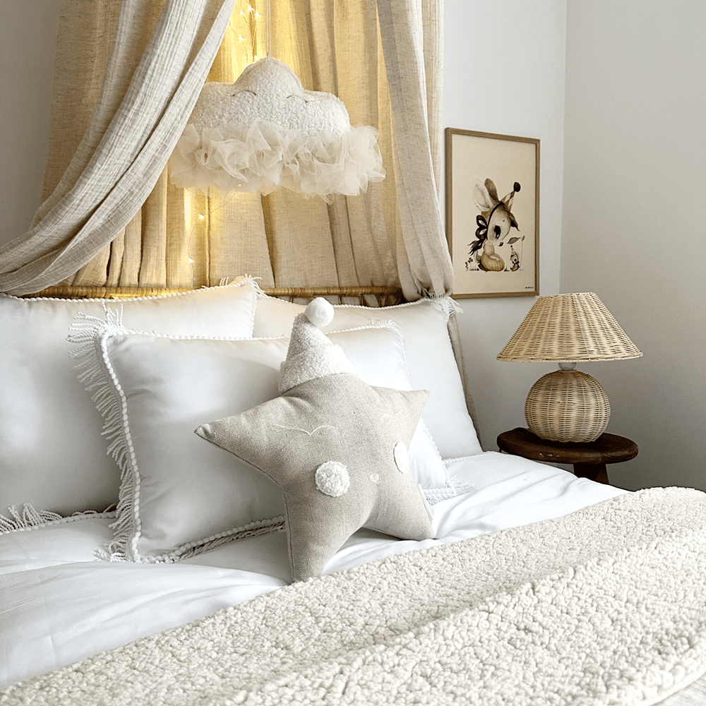 Sleeping Star Sierkussen Natural linen