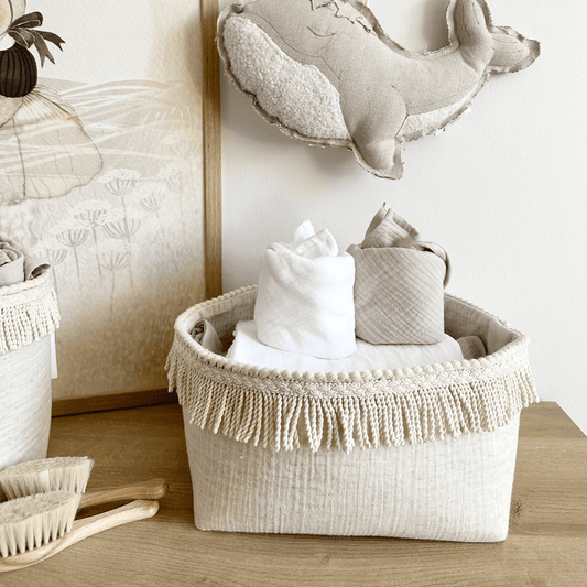 De Boho Twist Natural verzorgingsmand Vierkant
