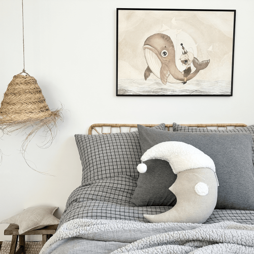 Sleeping Moon Sierkussen Natural linen