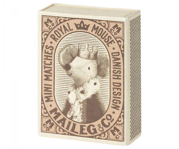 Maileg Sleepy Wakey baby mouse in matchbox Rose