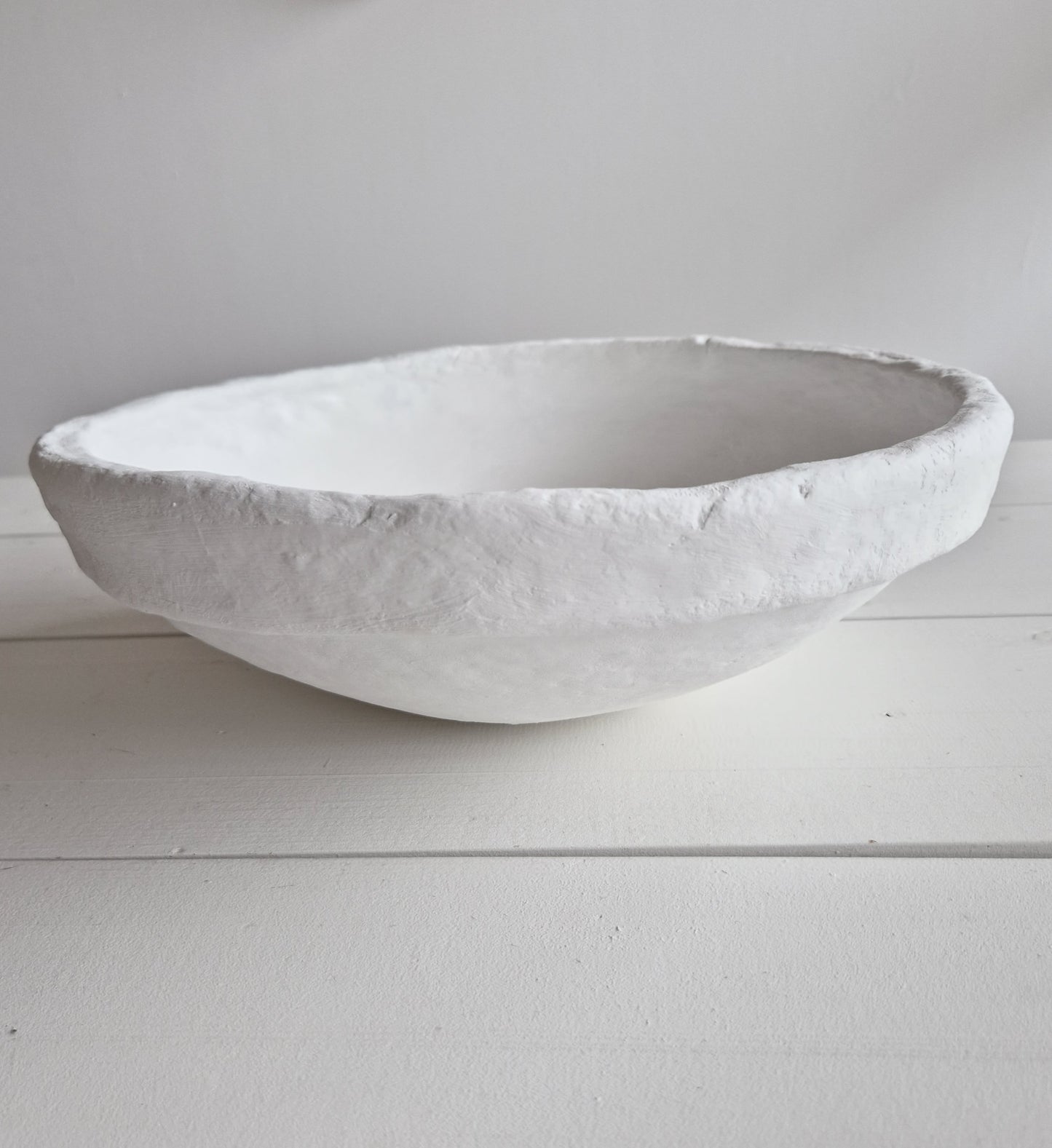 Papier-Maché schaal Medium Wit