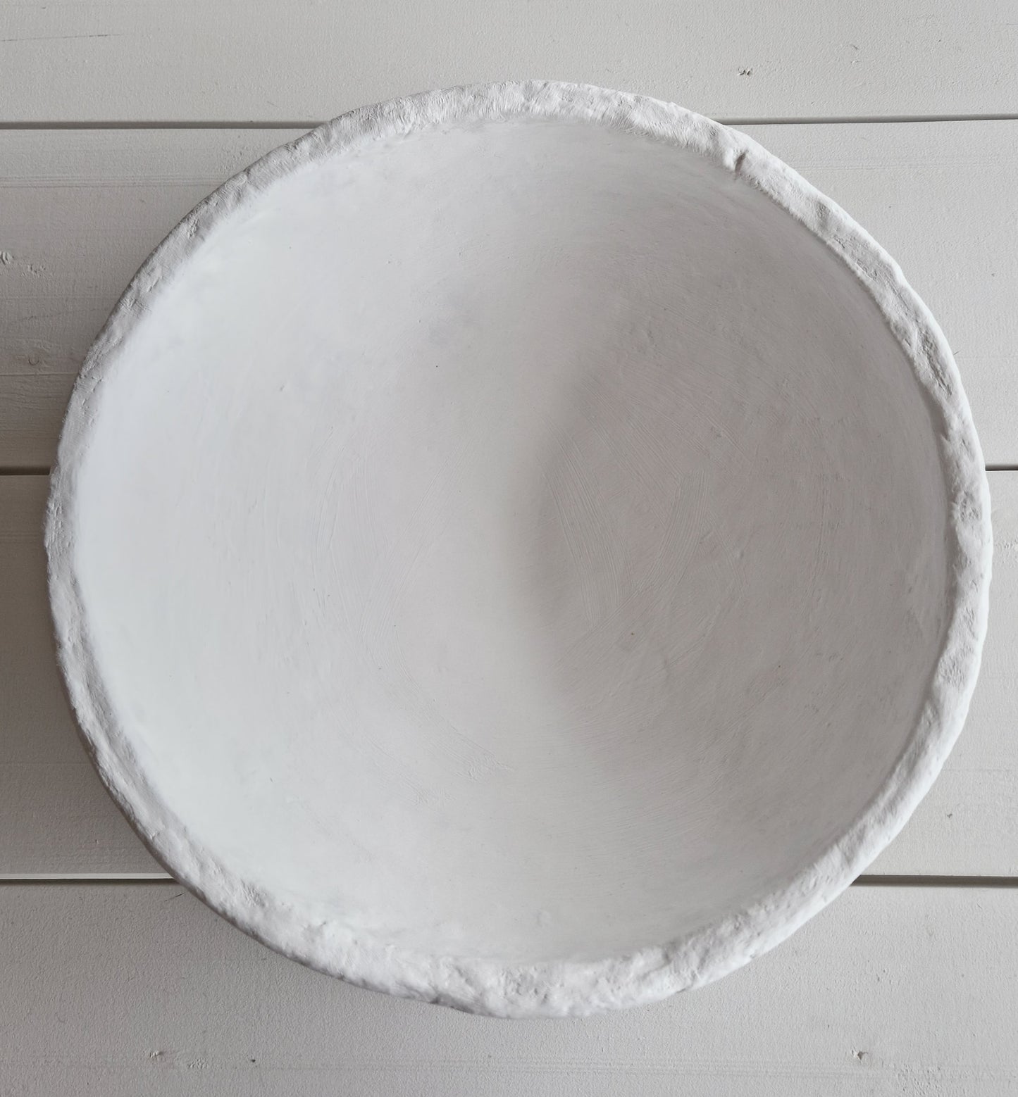 Papier-Maché schaal Medium Wit