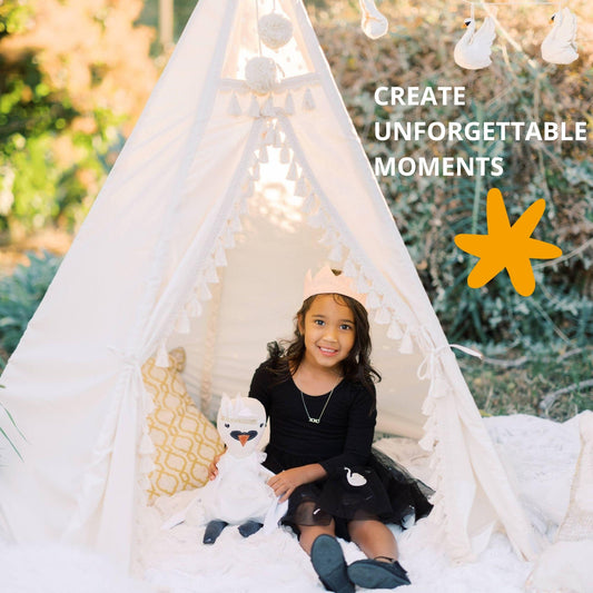 Boho Tipi tent met kwastjes