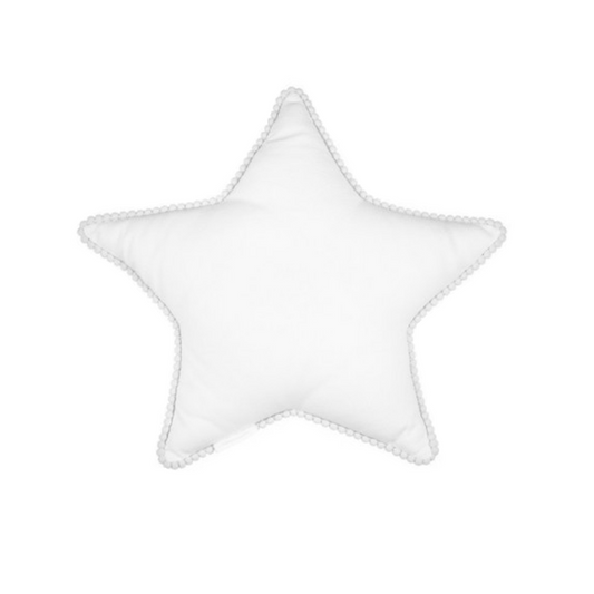 Cotton & Sweets Mini sterkussen met pompoms Wit