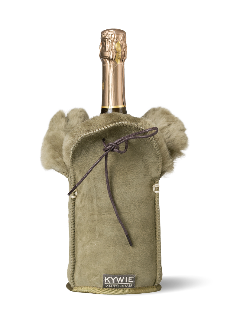 KYWIE Champagne/wijn cooler Khaki Suede