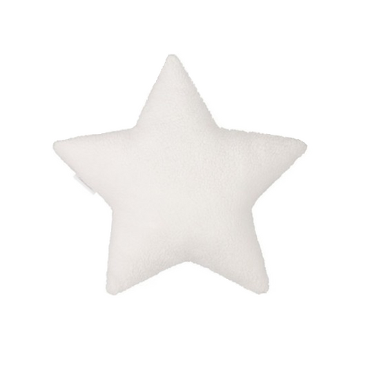Cotton & Sweets Mini Schapenvacht Ster kussen Vanille Ø36cm