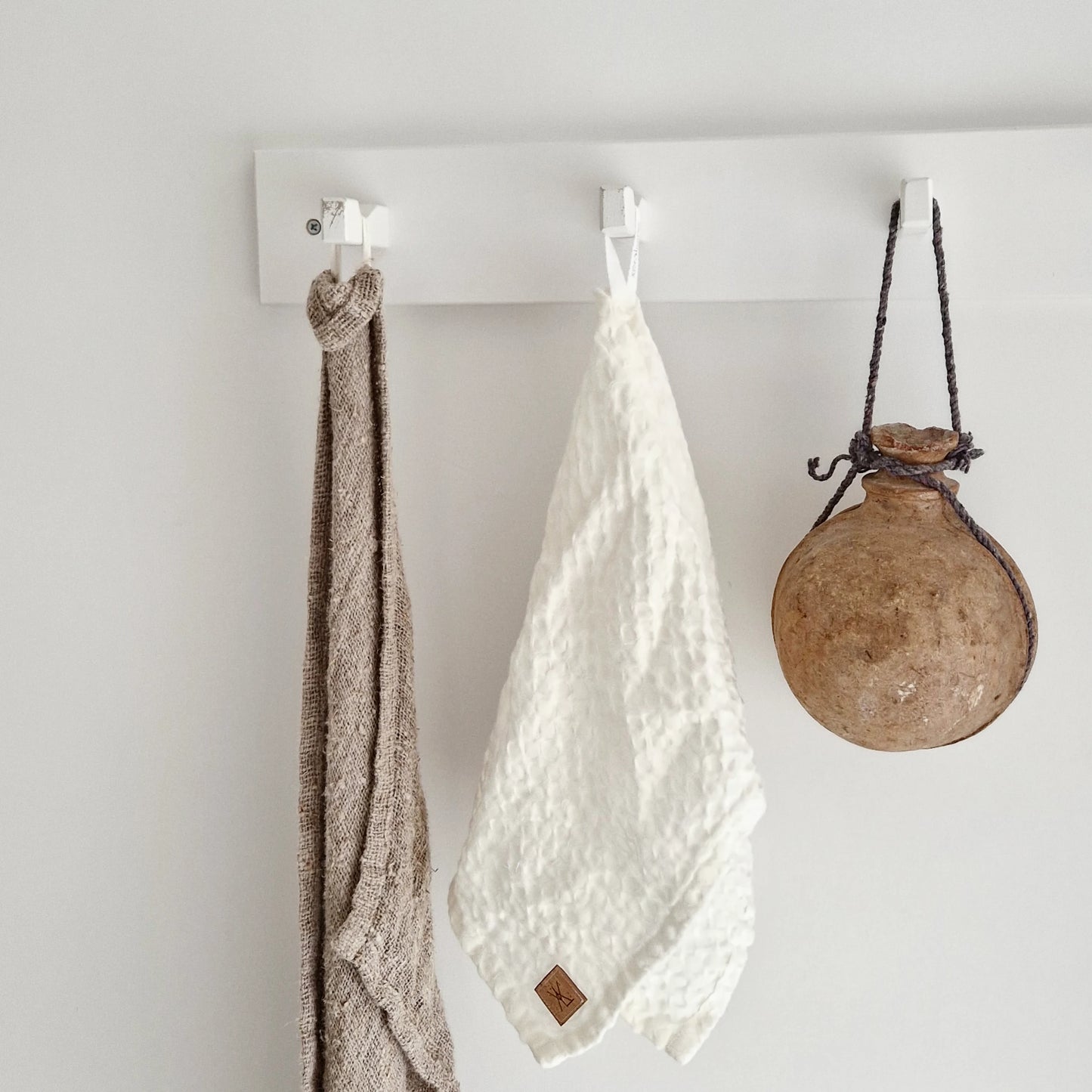 Linnen wafeldoek Off White 30x50cm
