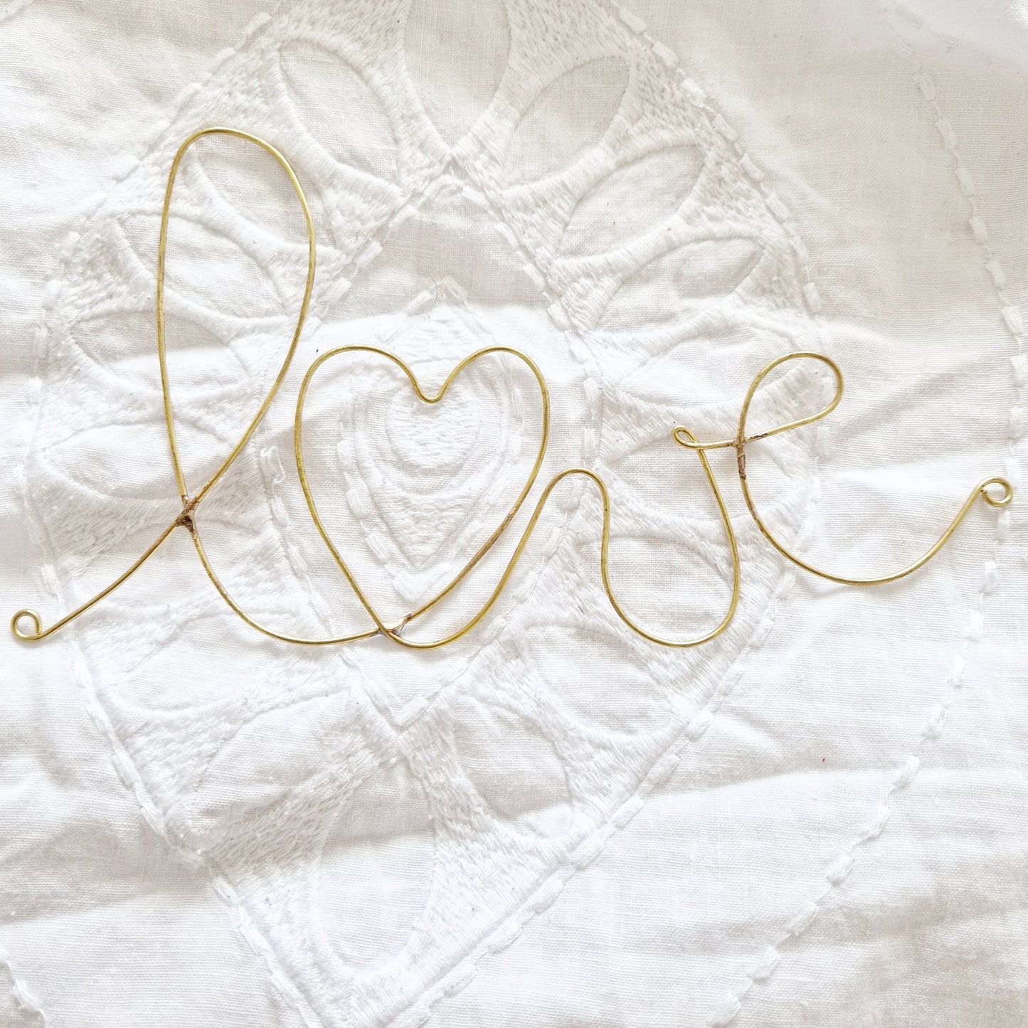 " Love " Messing draad woord