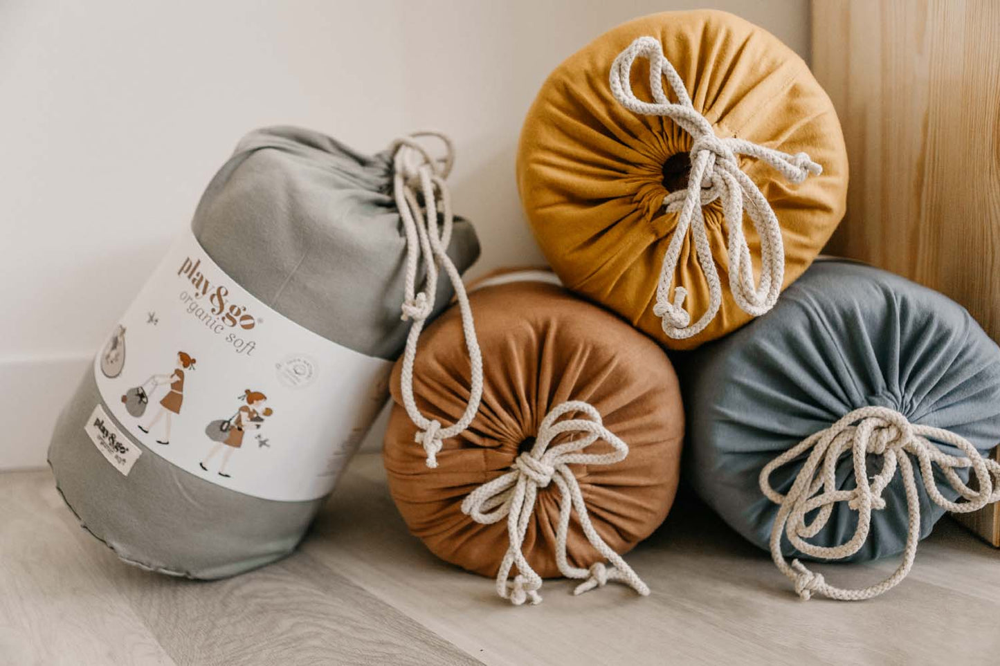 Mustard Chai Tea Organic Babymat/Opbergzak/luiertas 3-in-1