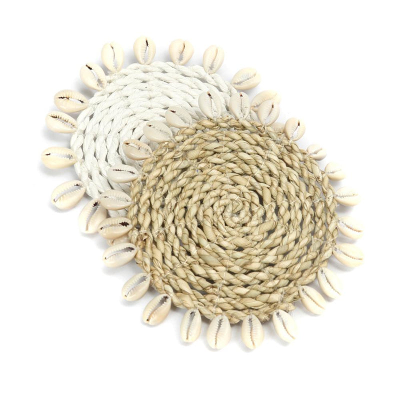 Seagrass Shell onderzetter Wit