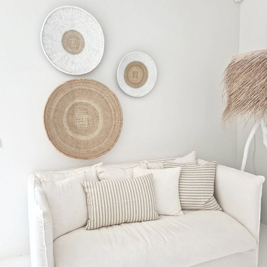 Linnen kussenhoes Striped Off-White/Naturel 40x60