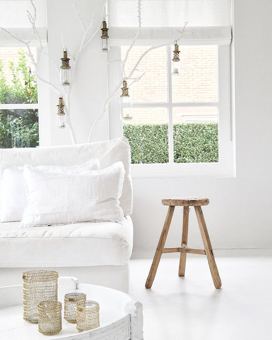 Linnen kussenhoes Malaga White 40x60