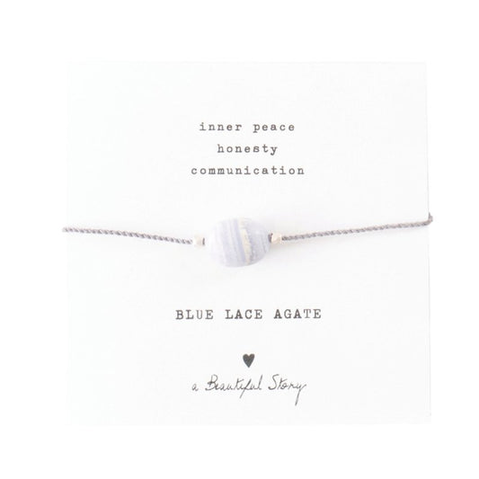 Blue Lace Agate Bracelet A Beautiful Story