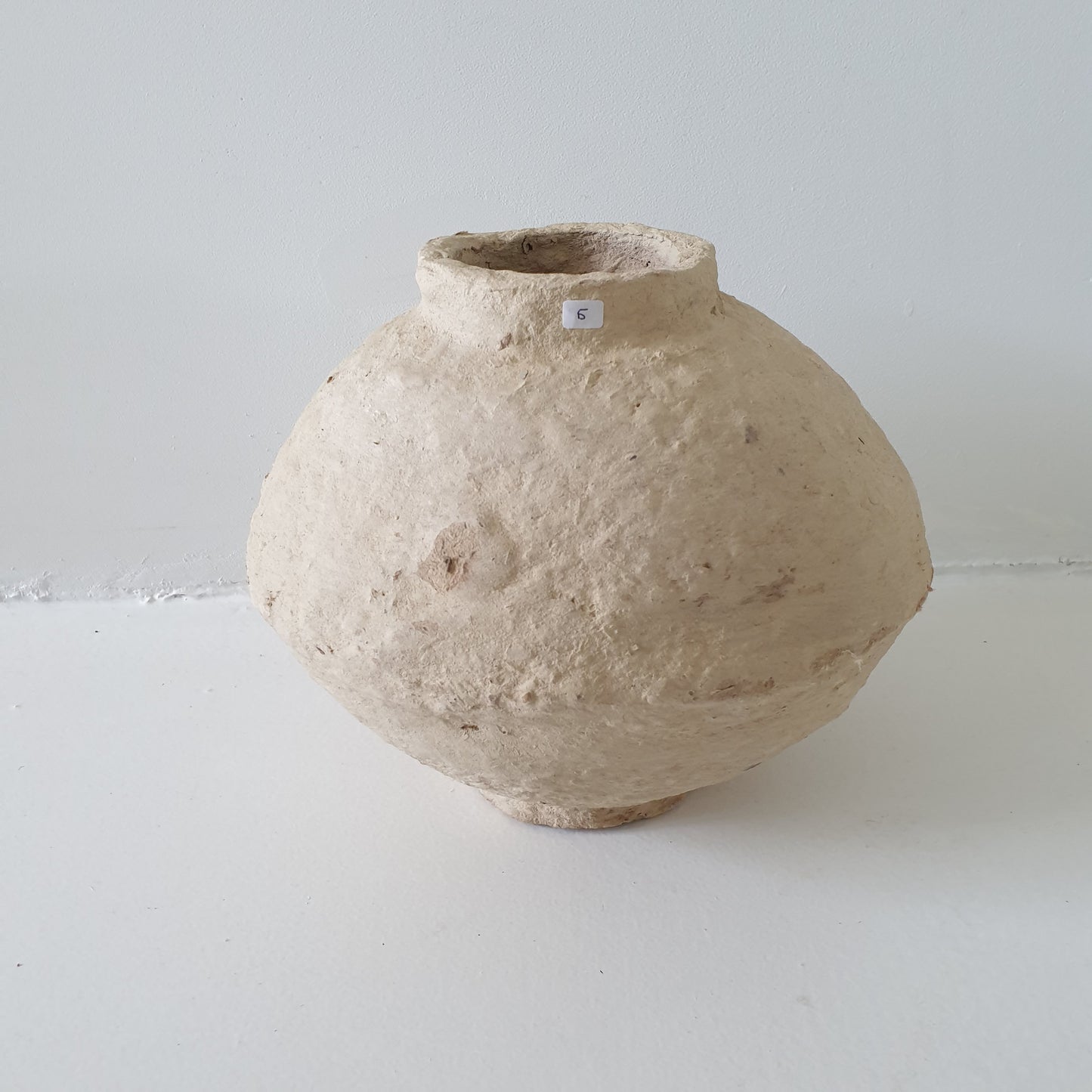 Papier-maché Vaas bol Naturel