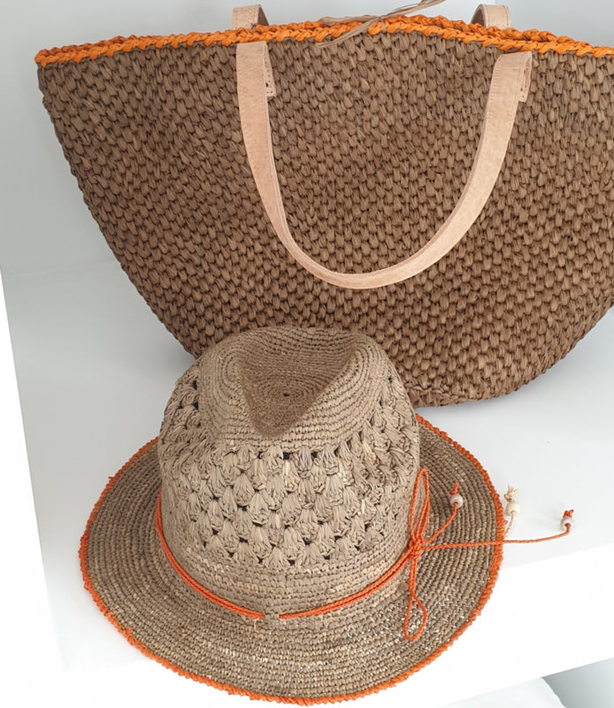Julie Bag Tea met oranje detail Made in Mada
