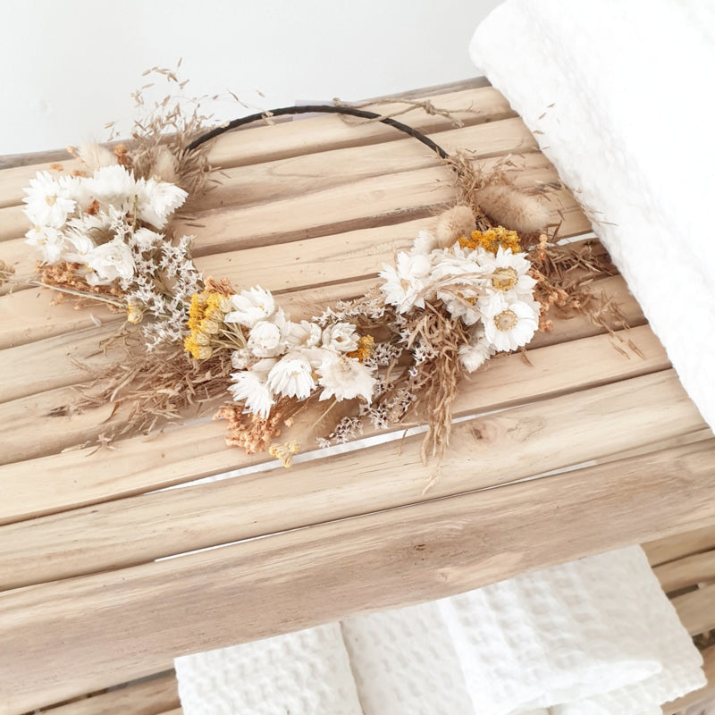 Droog bloemen krans XS