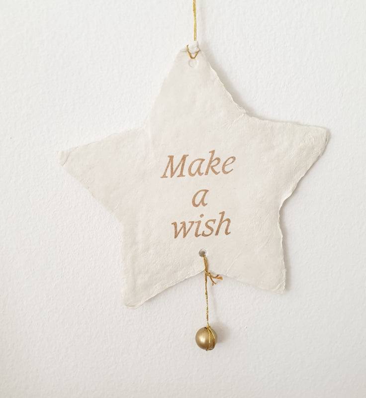 Papieren Sterren "Make a Wish" & "Love"