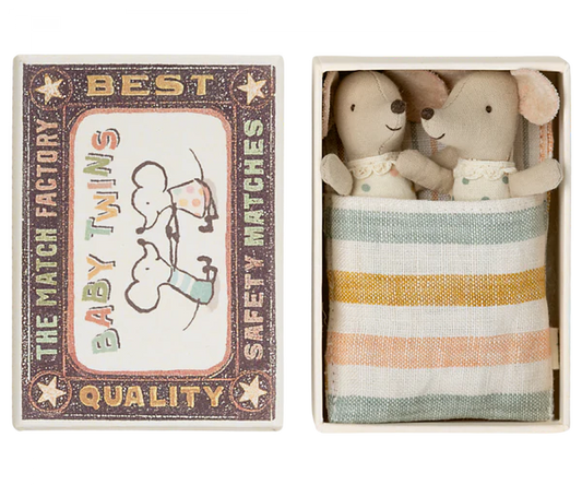 Maileg Baby Mice Twins in matchbox