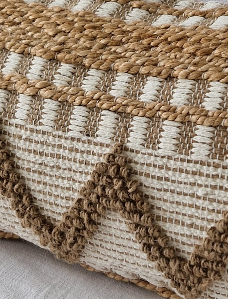 Langwerpig kussen Jute 40x80cm Offwhite/naturel