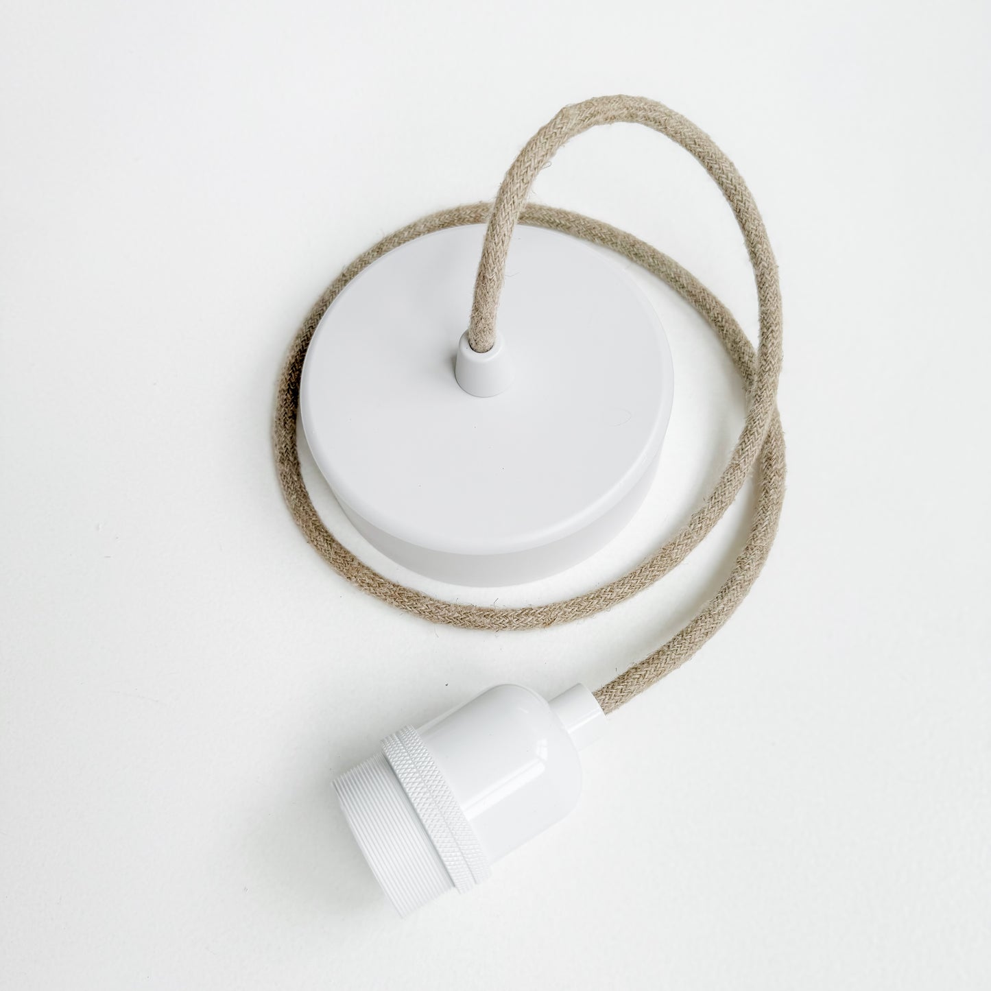 Elektrische systeem Natural Linen met design fitting en plafondkapje