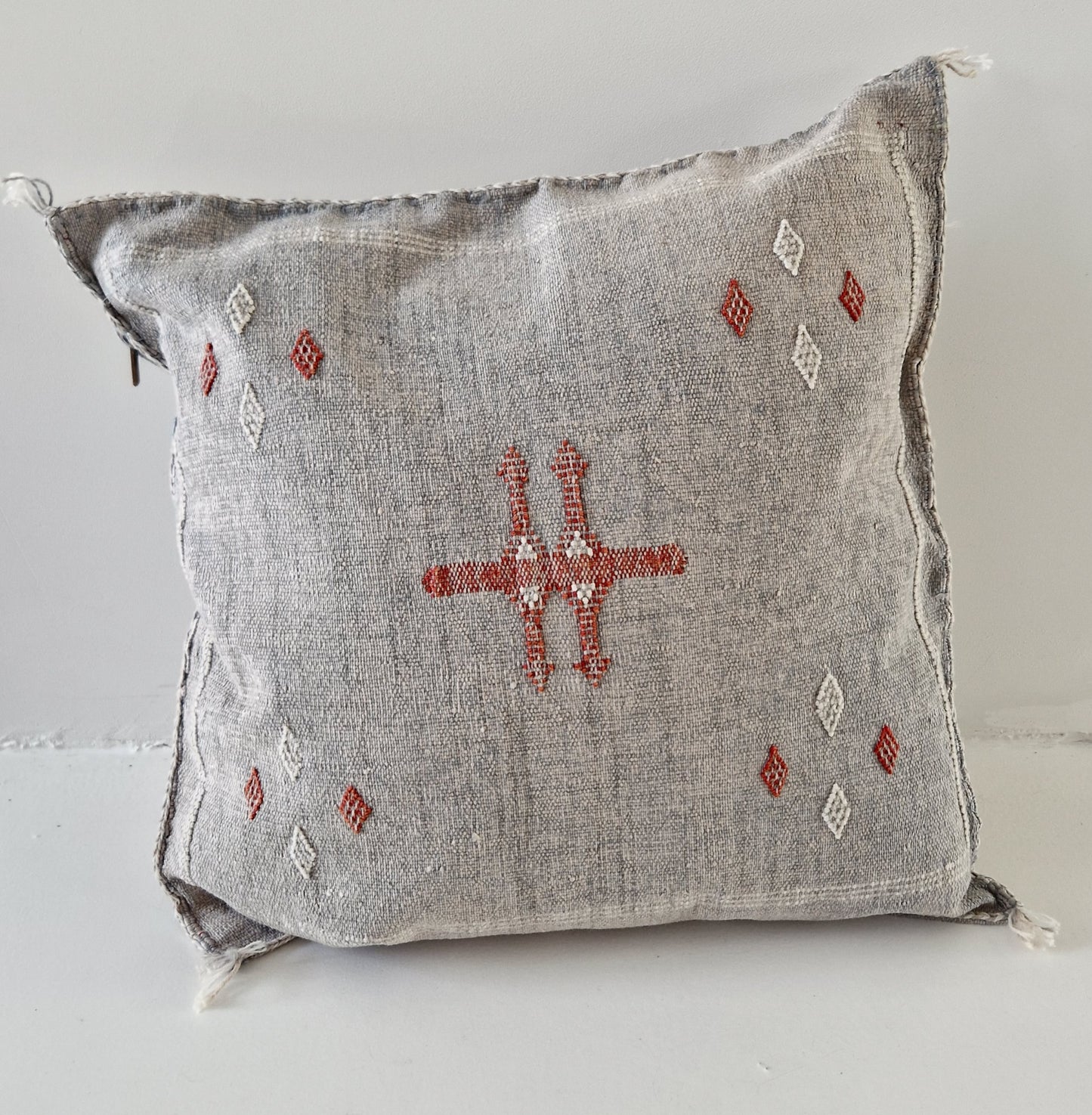 Sabra Silk kussenhoes Grijs-blauw
