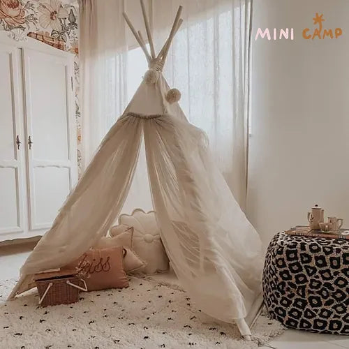 Prinses Fairy Tipi-tent met tule
