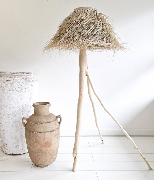 Rock the Kasbah Palmleaf staande lamp naturel MM Schuine kap