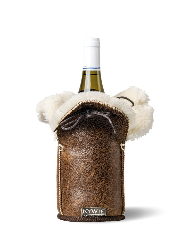 KYWIE Champagne/wijn cooler Brown leather