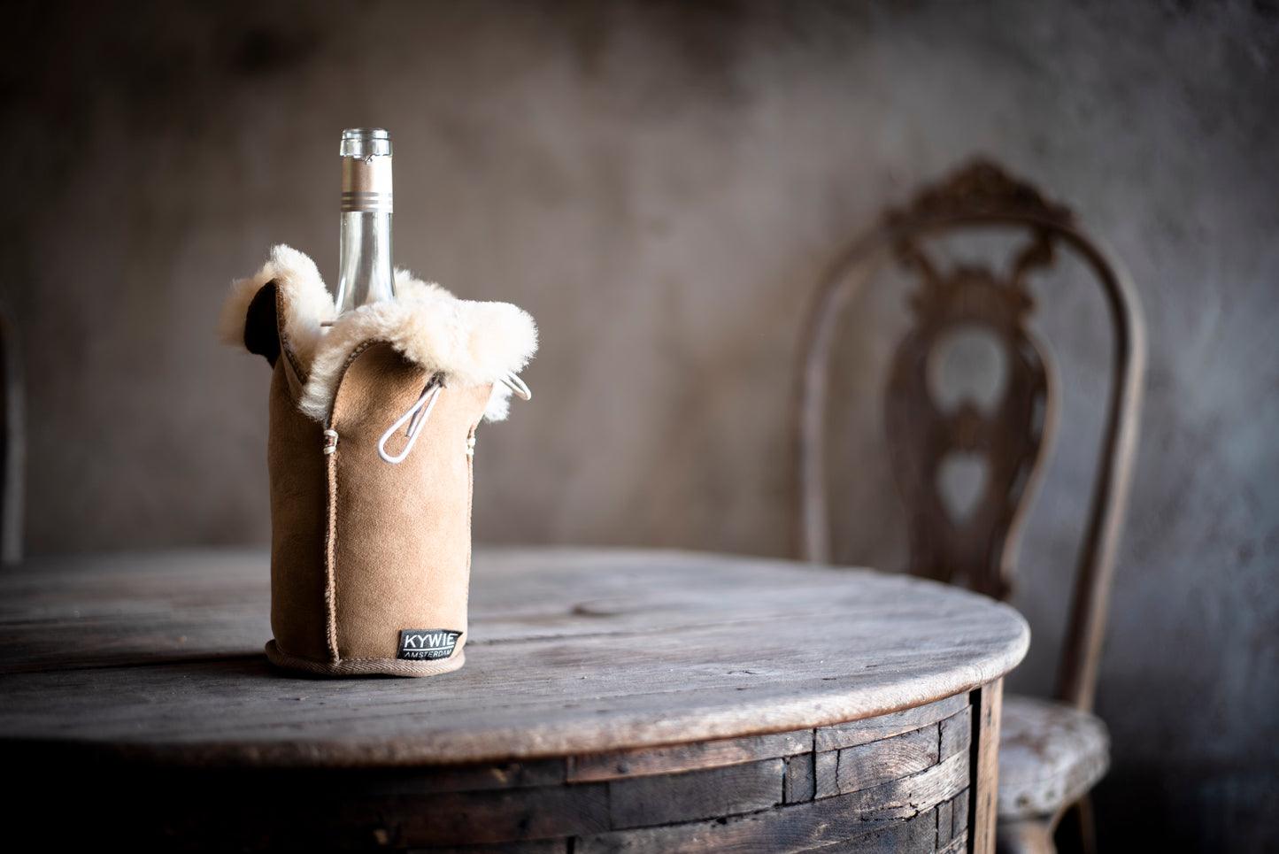 KYWIE Champagne/wijn cooler Camel Suede