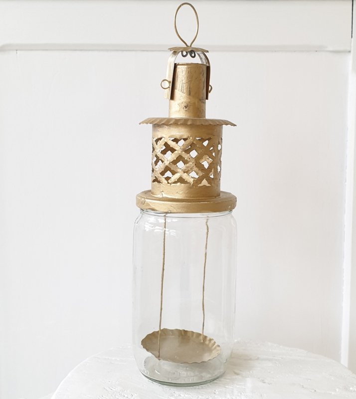 Goudkleurige Marokkaanse jampot lantaarn
