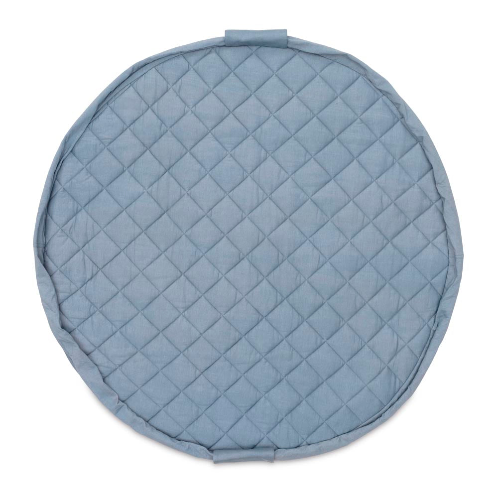 Dusty Blue Organic Babymat/Opbergzak/luiertas 3-in-1