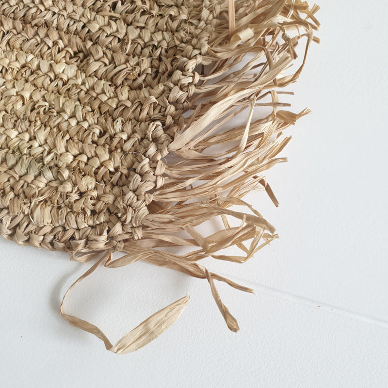 Raffia placemat franjes